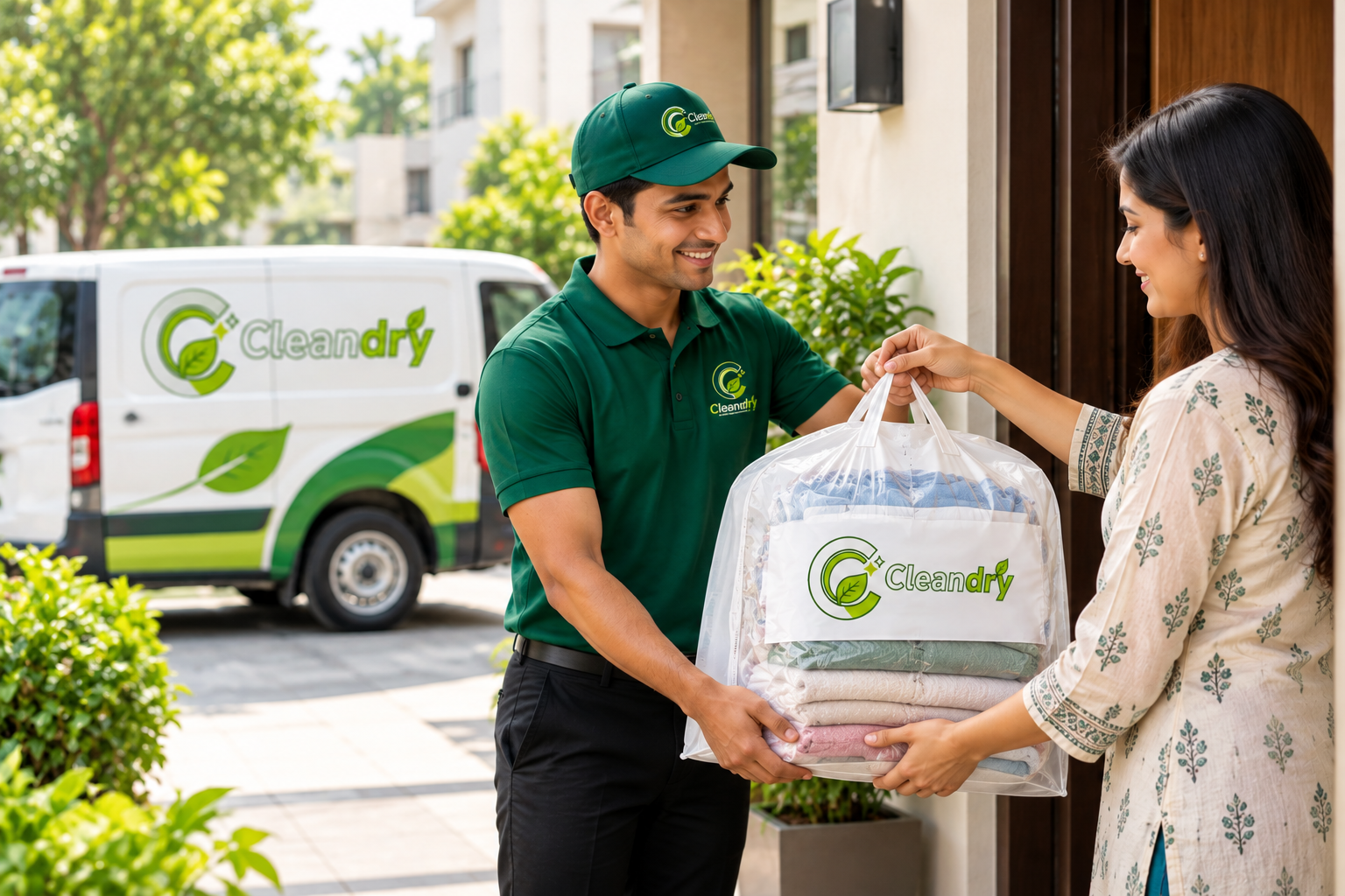 Laundry pickup and delivery service