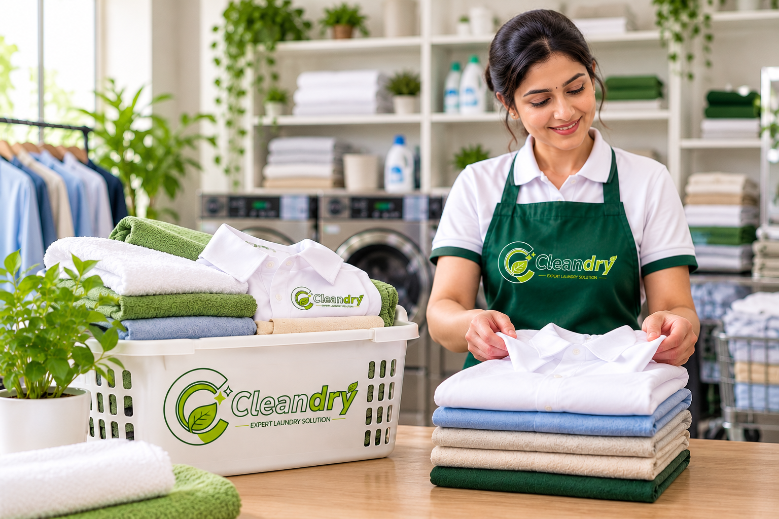 Wash and fold laundry service